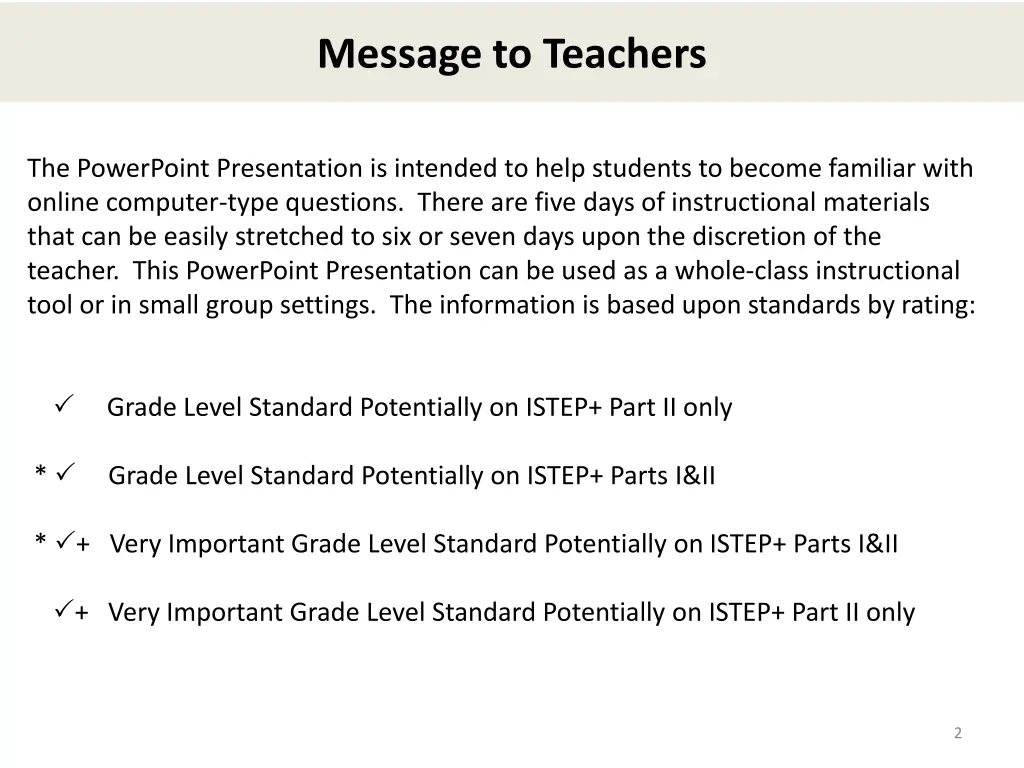 message to teachers