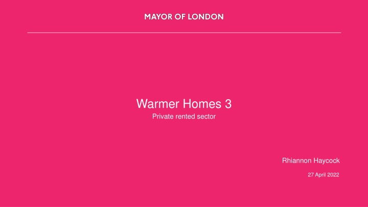 warmer homes 3 private rented sector