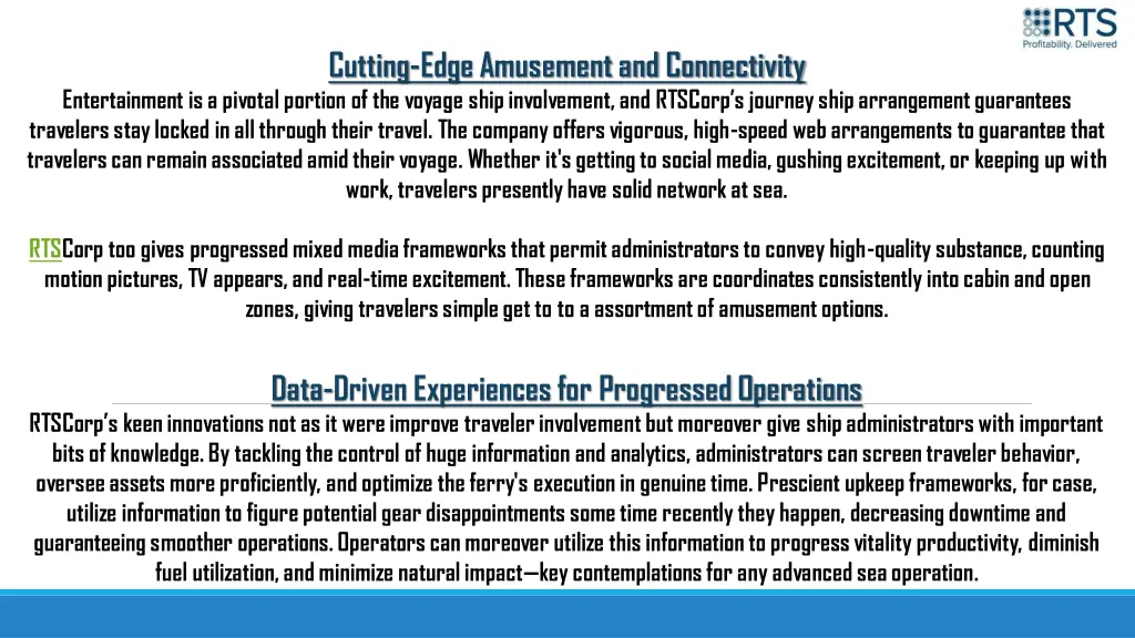 cutting edge amusement and connectivity