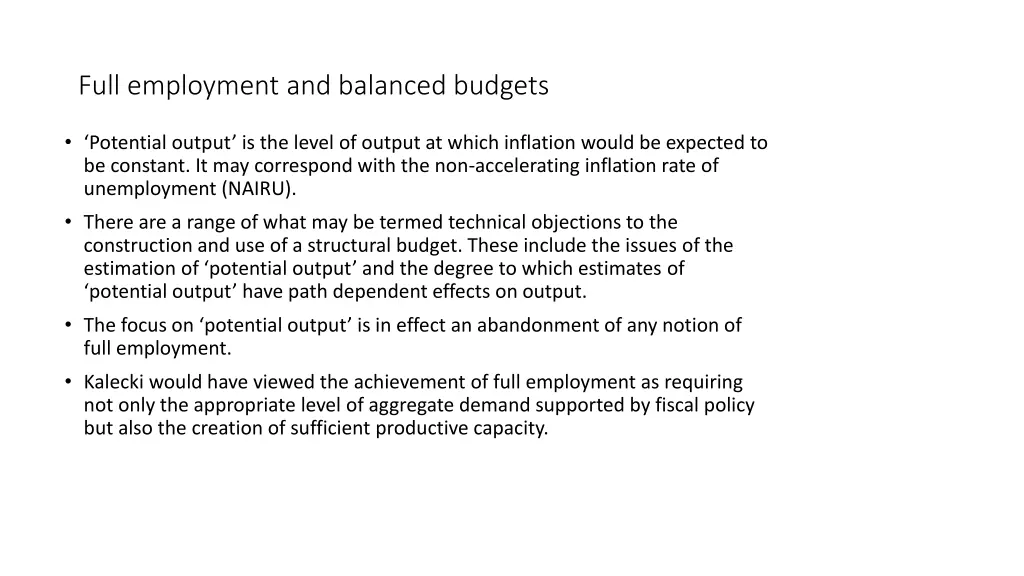 full employment and balanced budgets 1