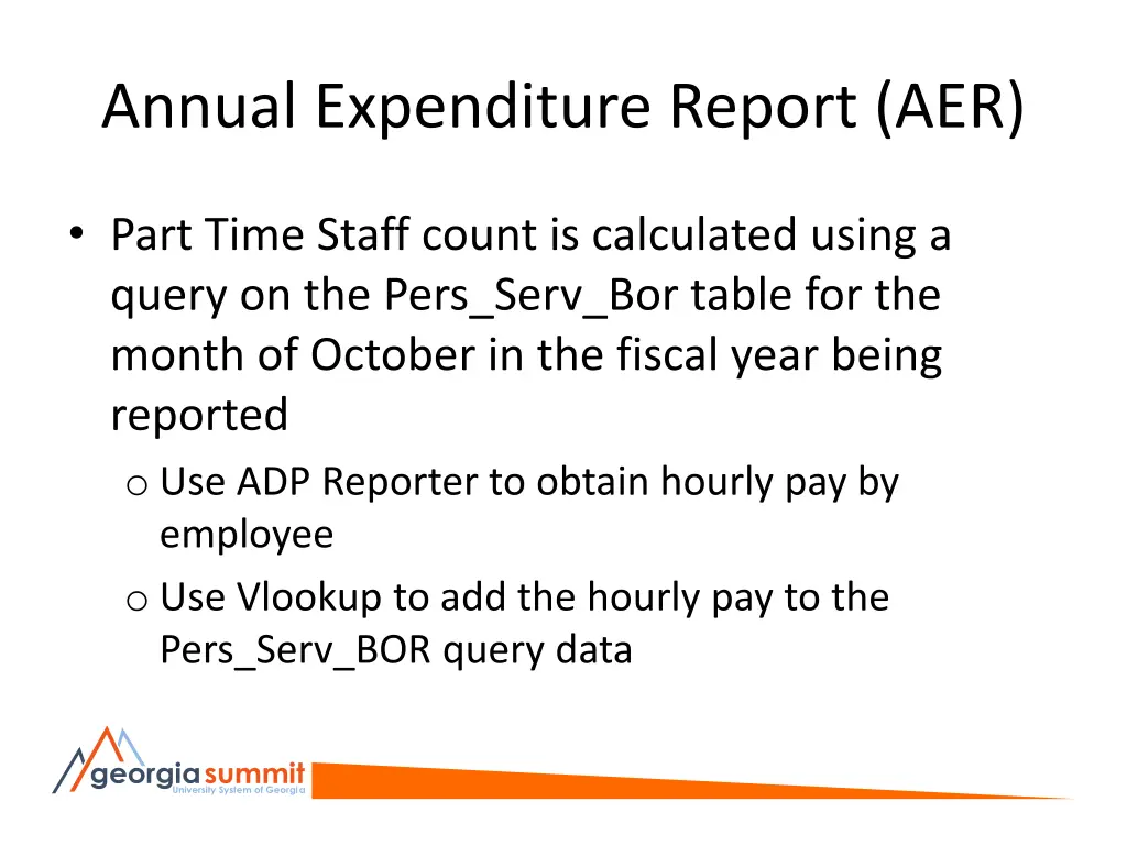 annual expenditure report aer 3