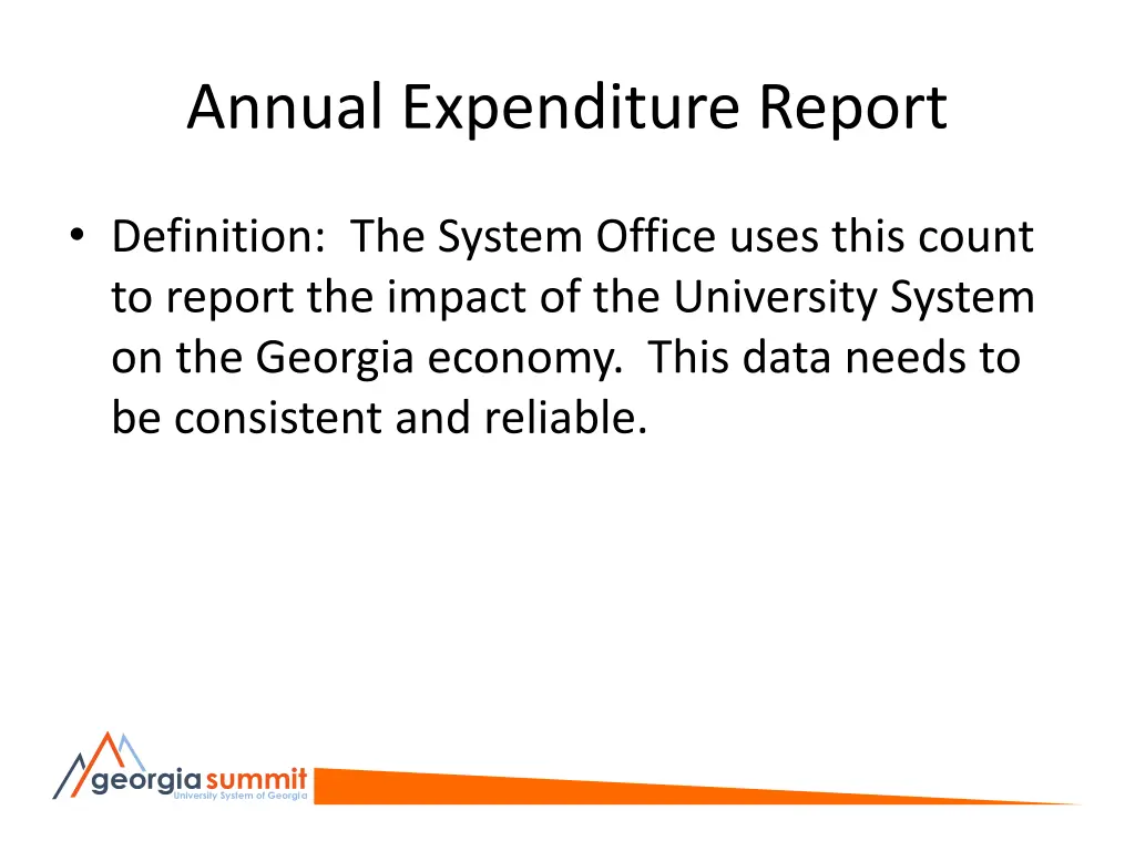 annual expenditure report