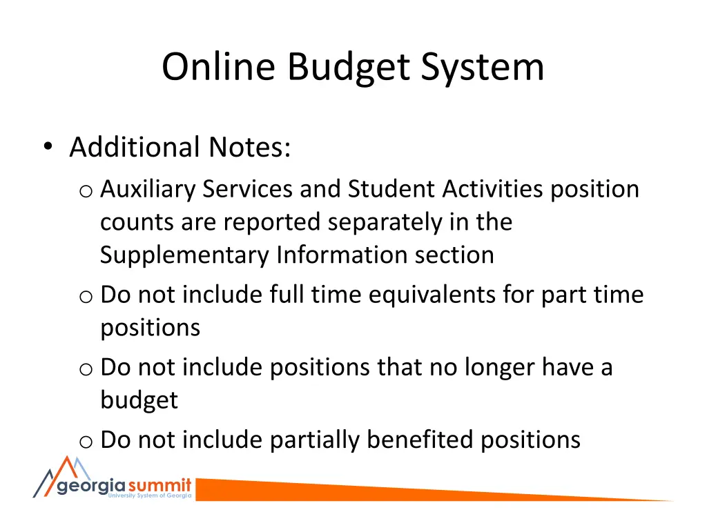 online budget system 2