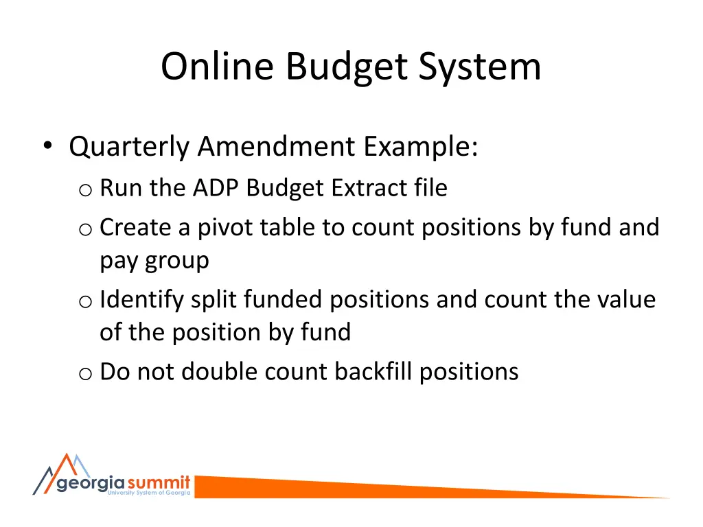 online budget system 4