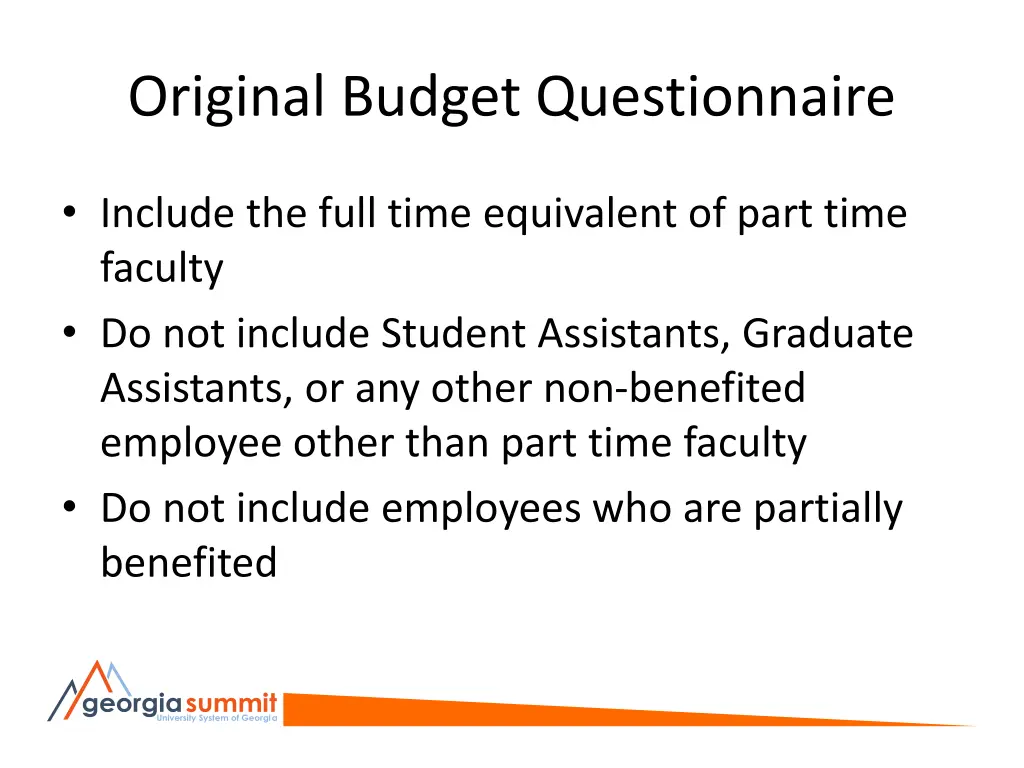 original budget questionnaire 2