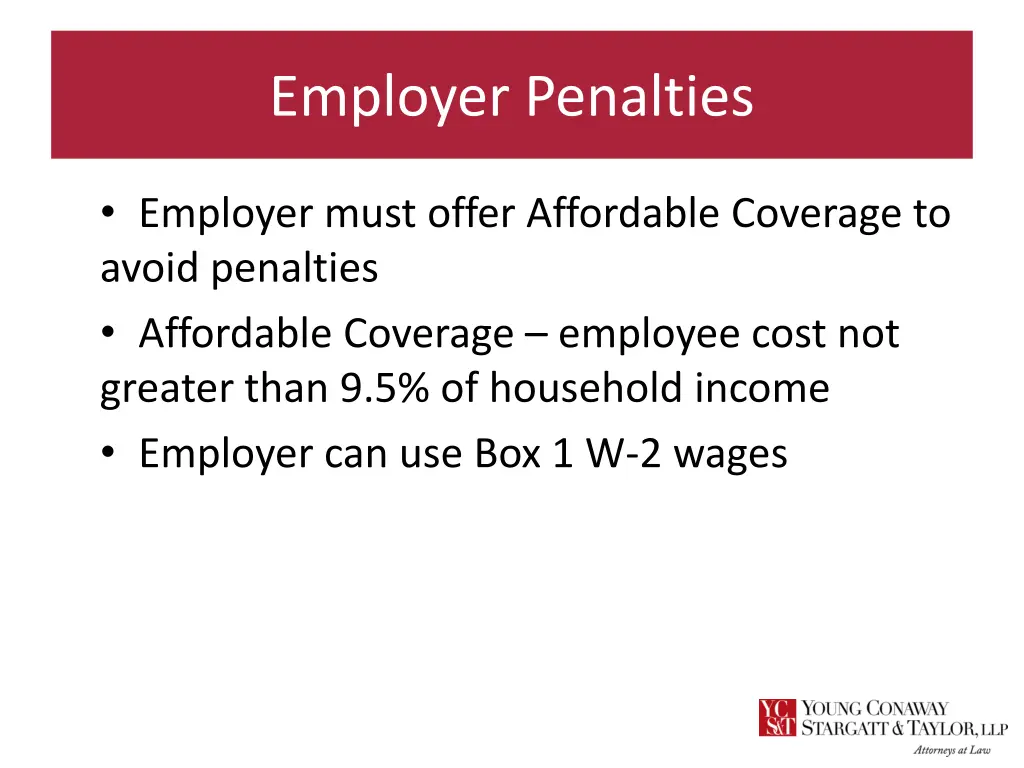 employer penalties