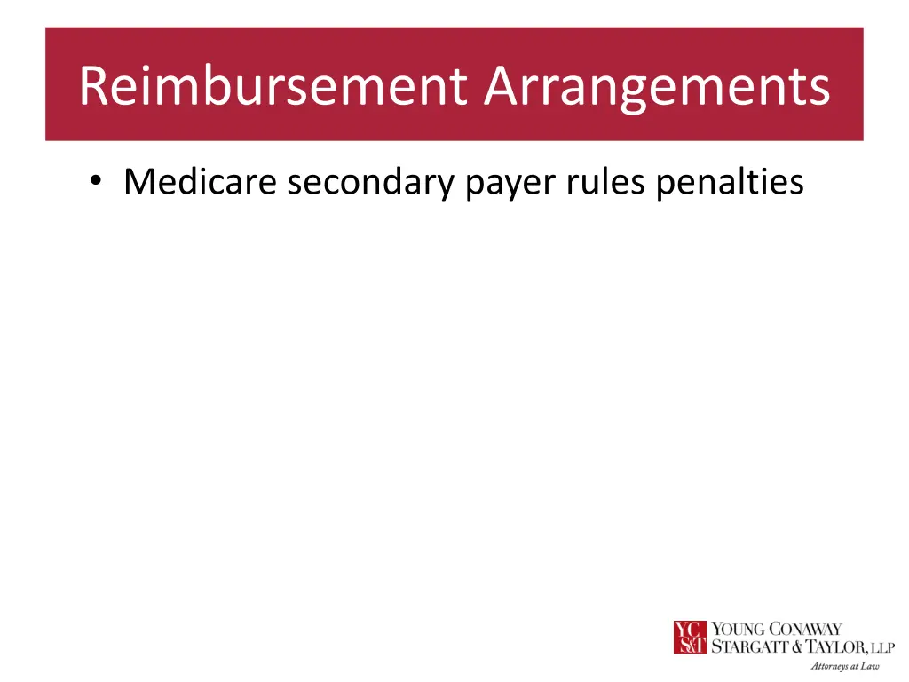 reimbursement arrangements 10