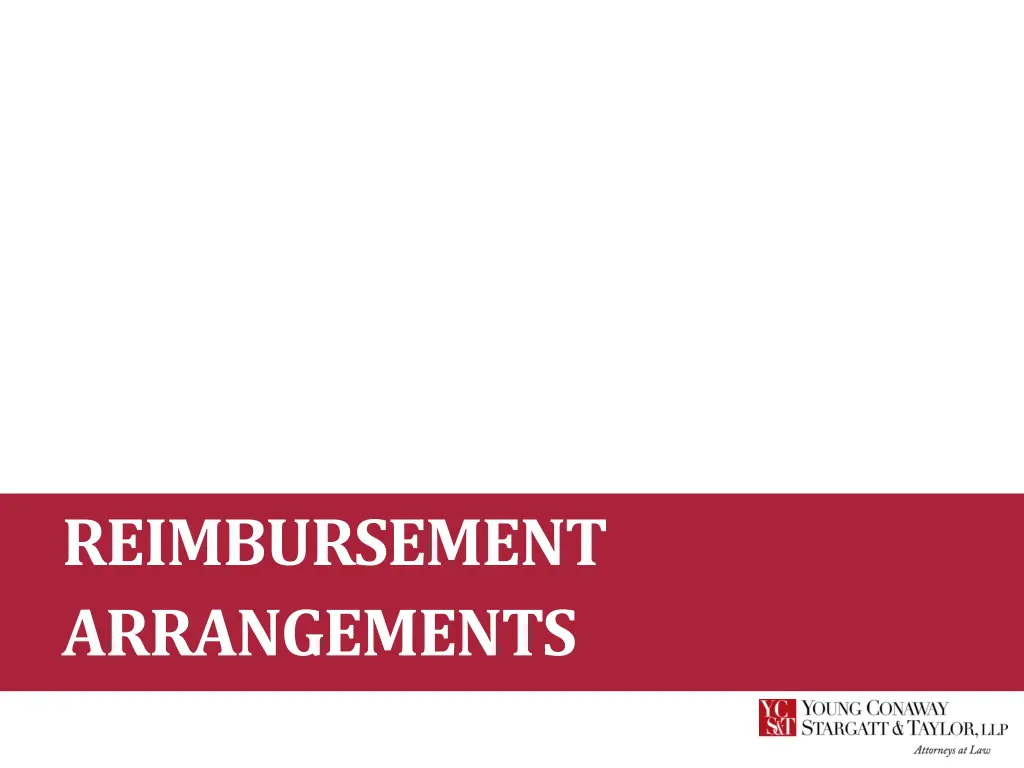 reimbursement arrangements