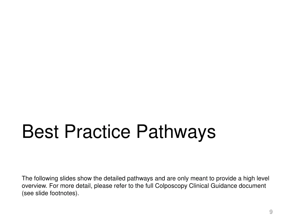 best practice pathways