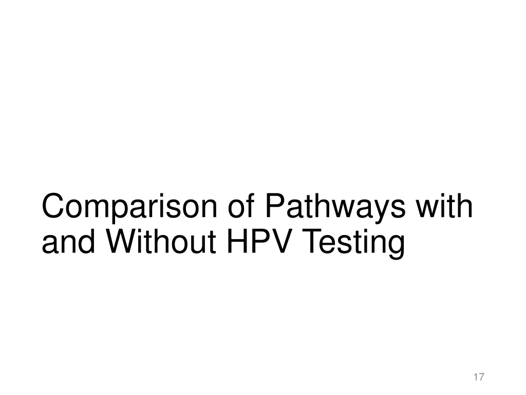 comparison of pathways with and without