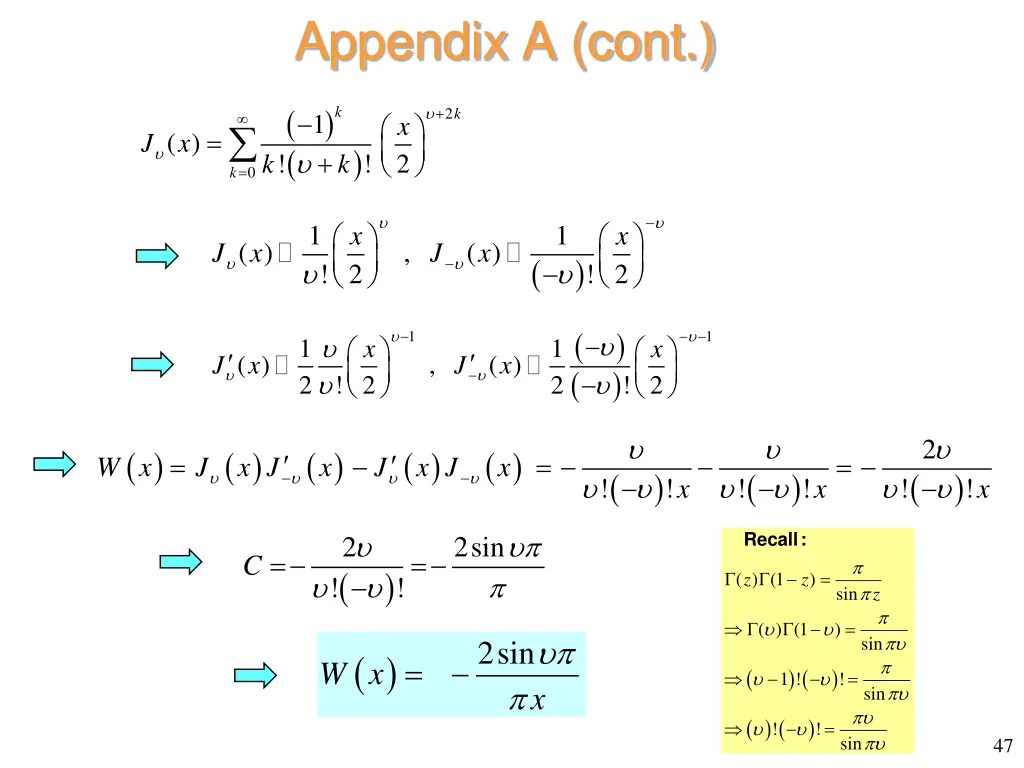 appendix a cont