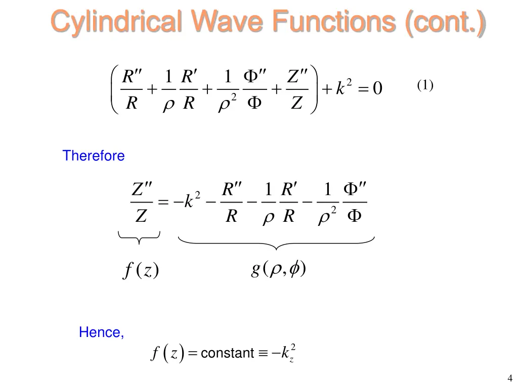 cylindrical wave functions cont 1