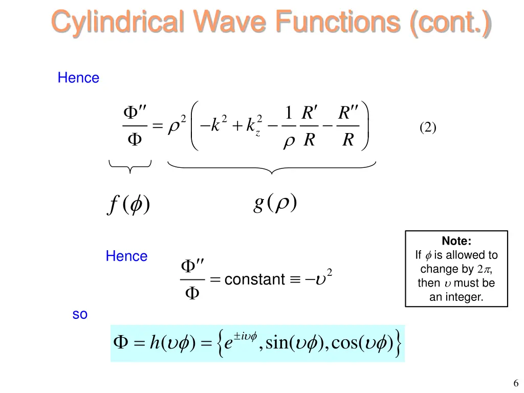 cylindrical wave functions cont 3