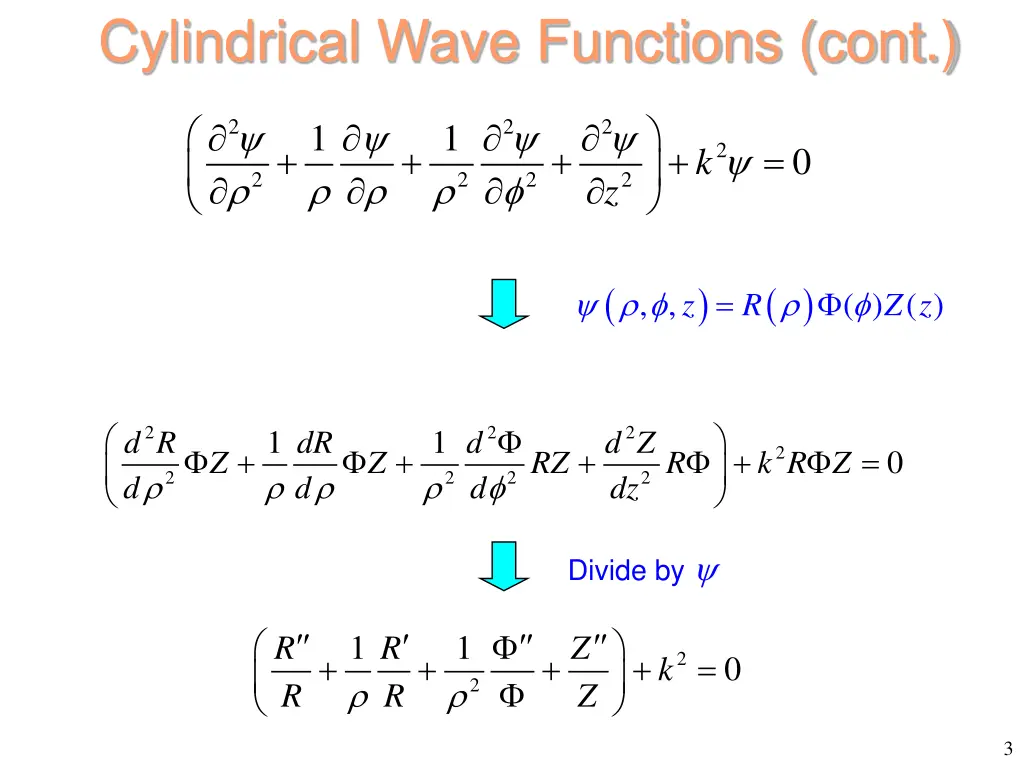 cylindrical wave functions cont