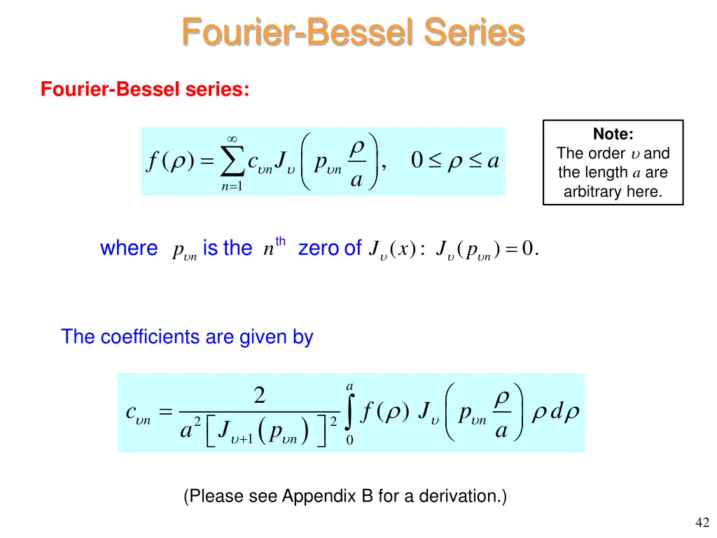 fourier bessel series