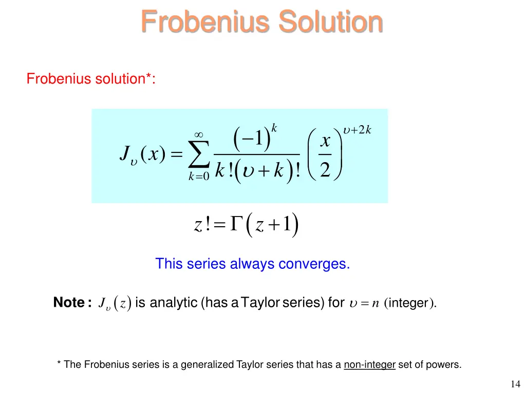frobenius solution