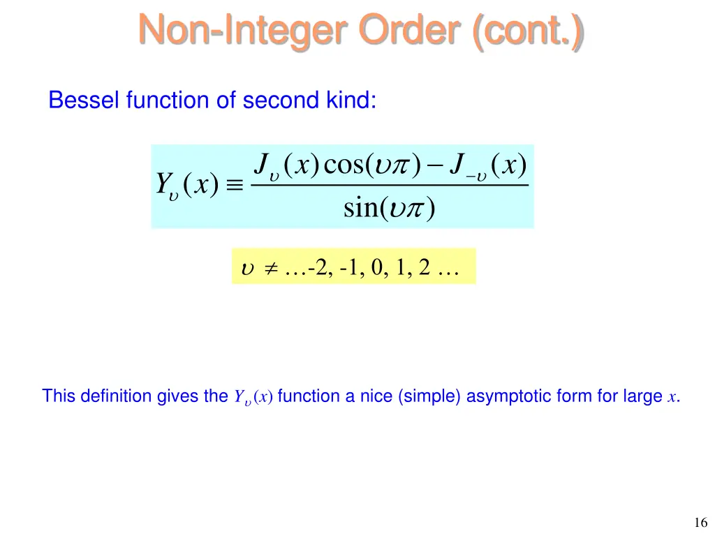 non integer order cont