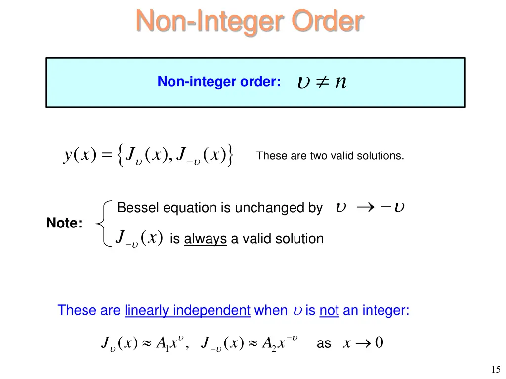 non integer order