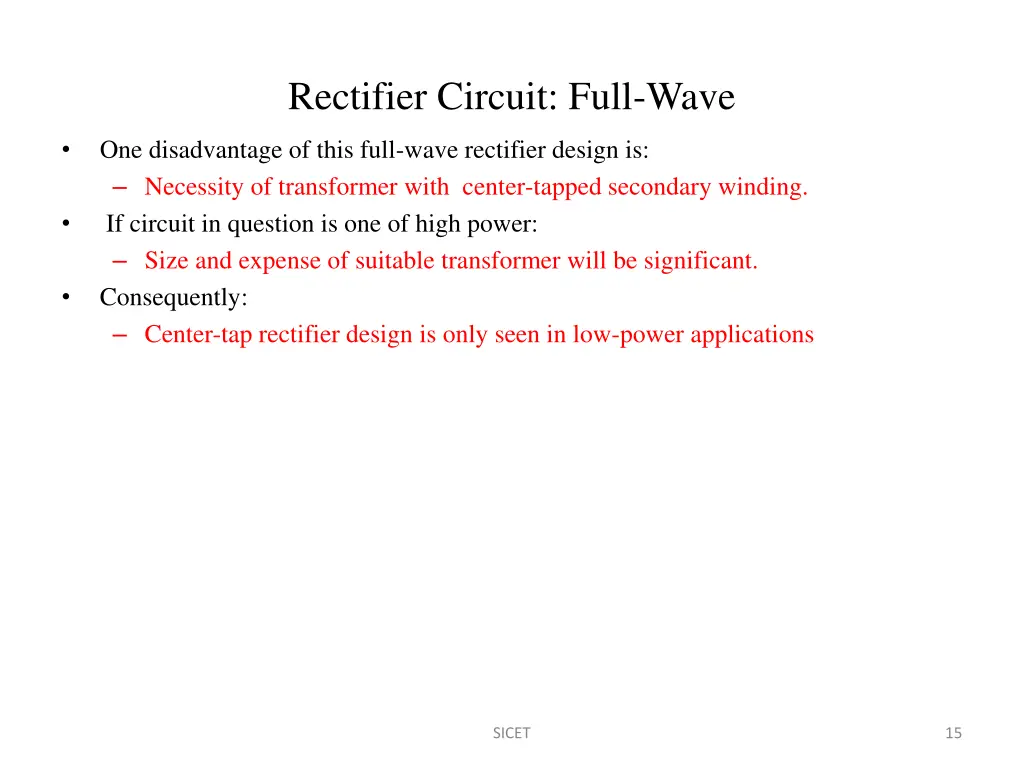 rectifier circuit full wave