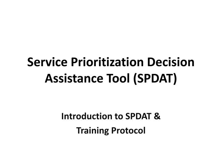 service prioritization decision assistance tool