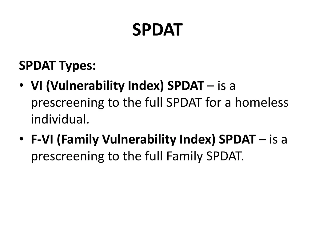 spdat 1