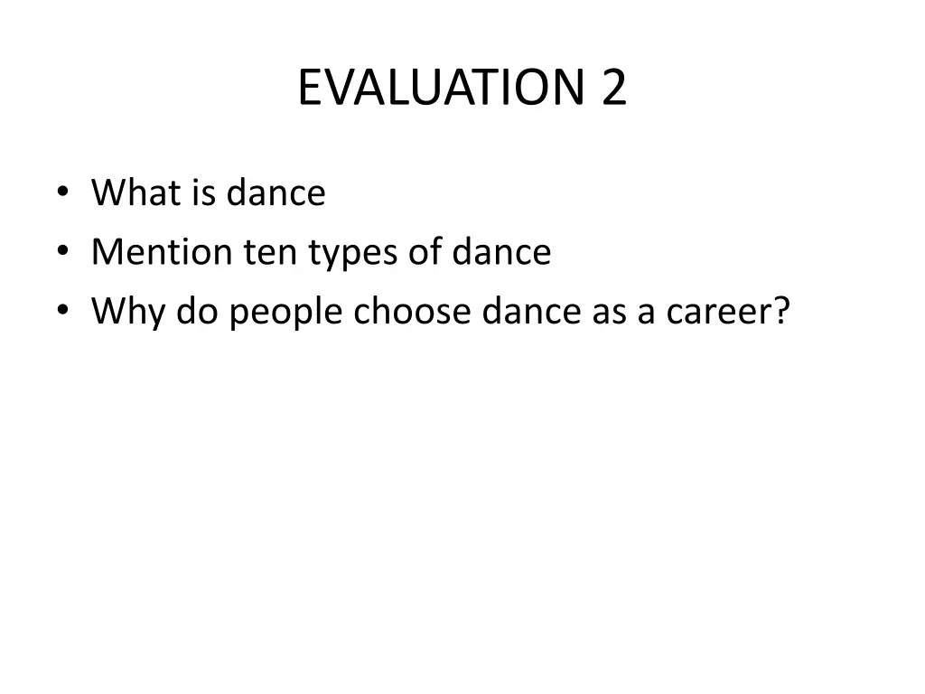 evaluation 2