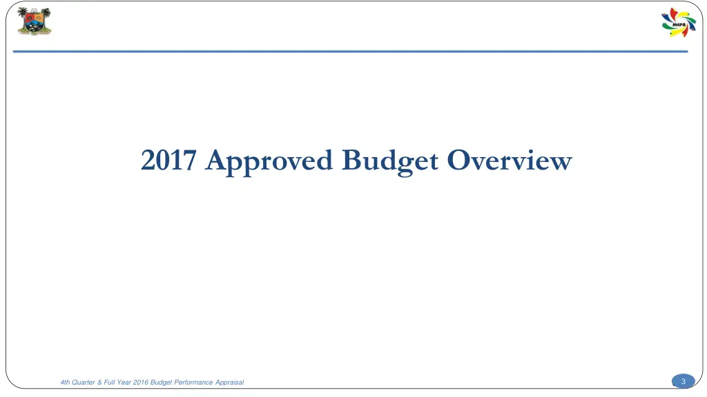 2017 approved budget overview