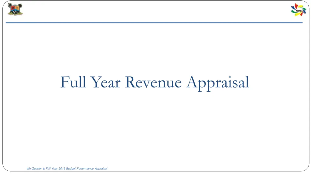 full year revenue appraisal