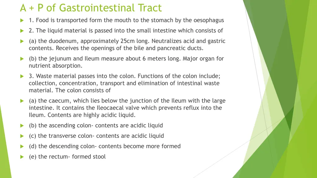 a p of gastrointestinal tract