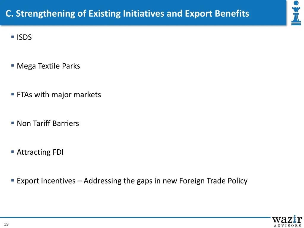 c strengthening of existing initiatives