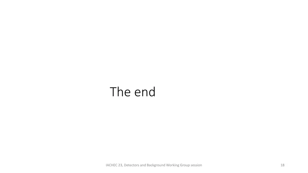 the end