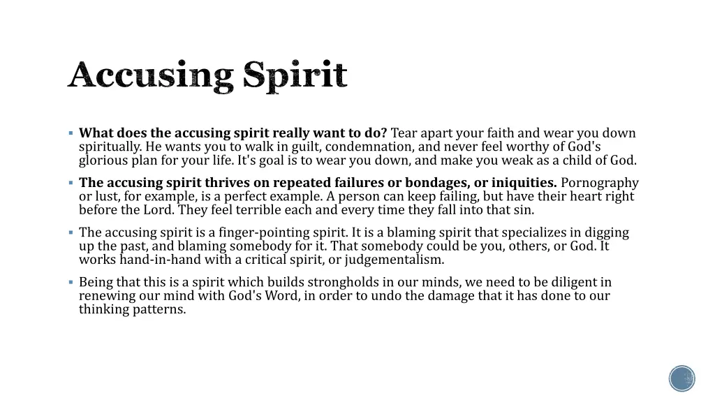 accusing spirit