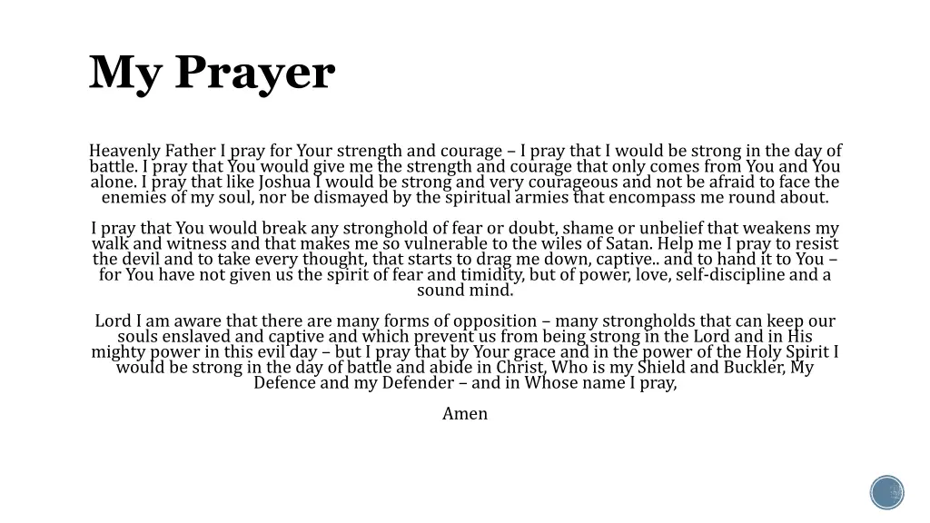 my prayer