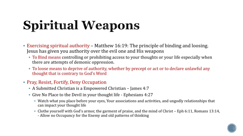 spiritual weapons