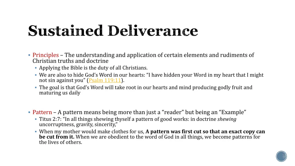 sustained deliverance 1