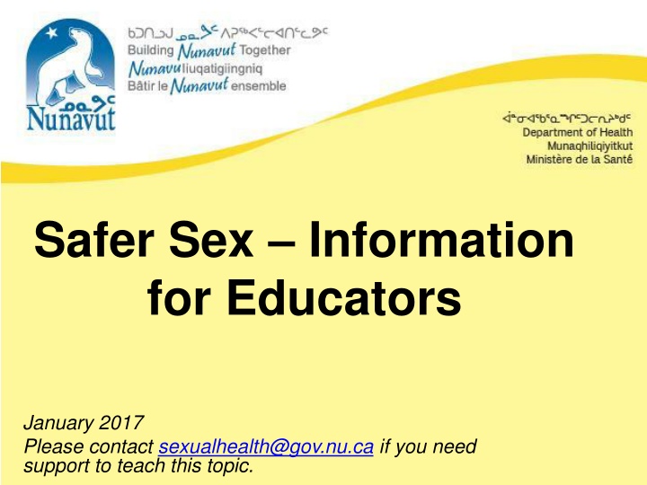 safer sex information for educators