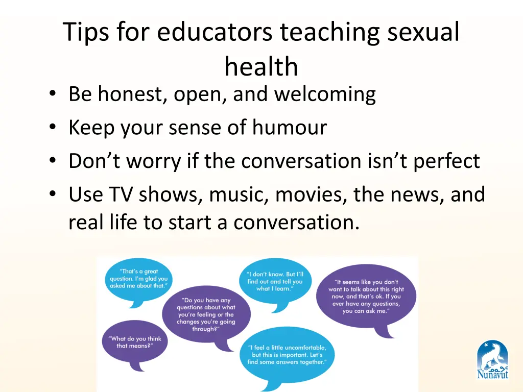 tips for educators teaching sexual health