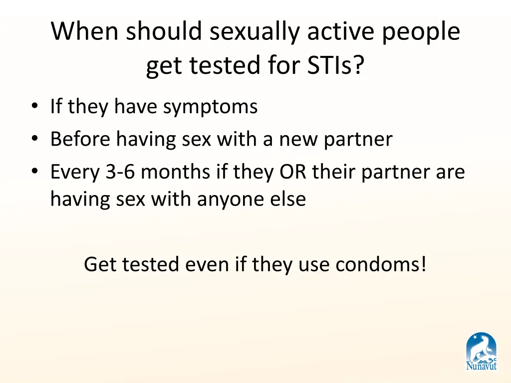 when should sexually active people get tested