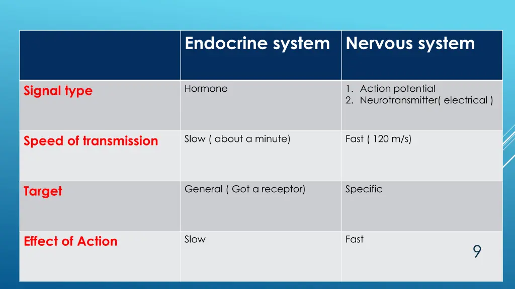 endocrine system nervous system