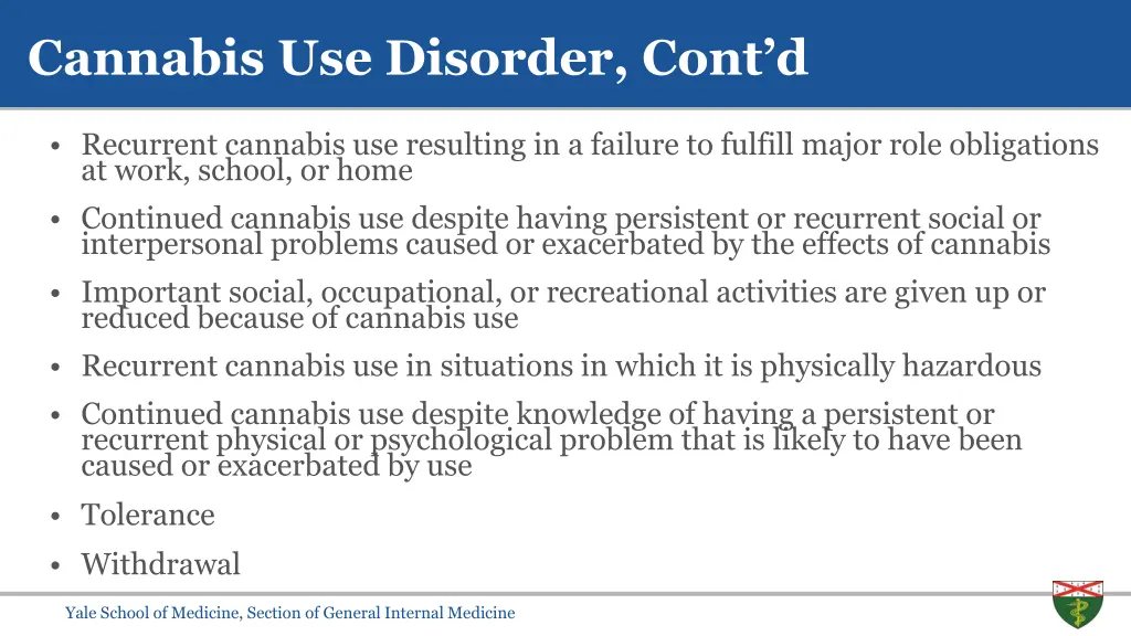 cannabis use disorder cont d