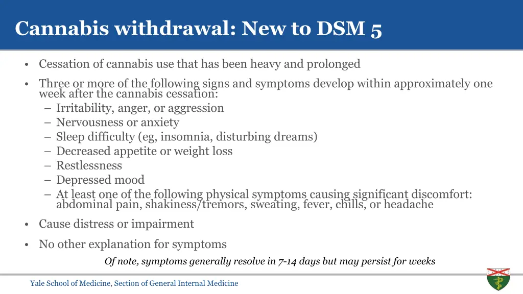 cannabis withdrawal new to dsm 5