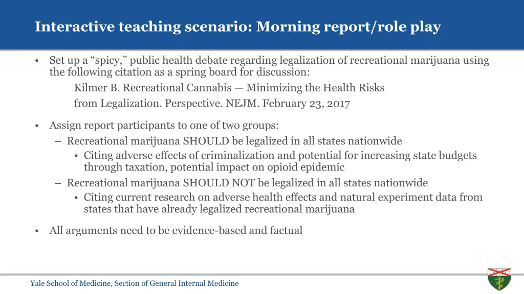 interactive teaching scenario morning report role