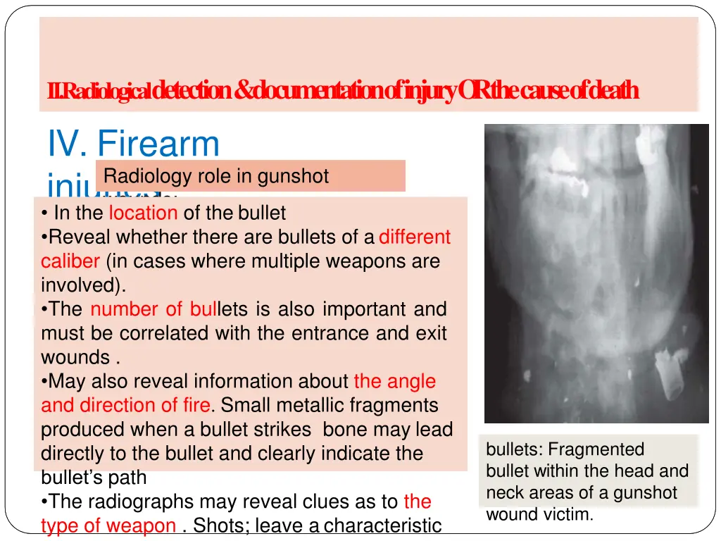 ii radiological detection documentation of injury 6