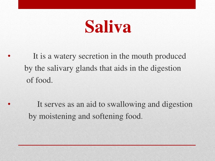 saliva