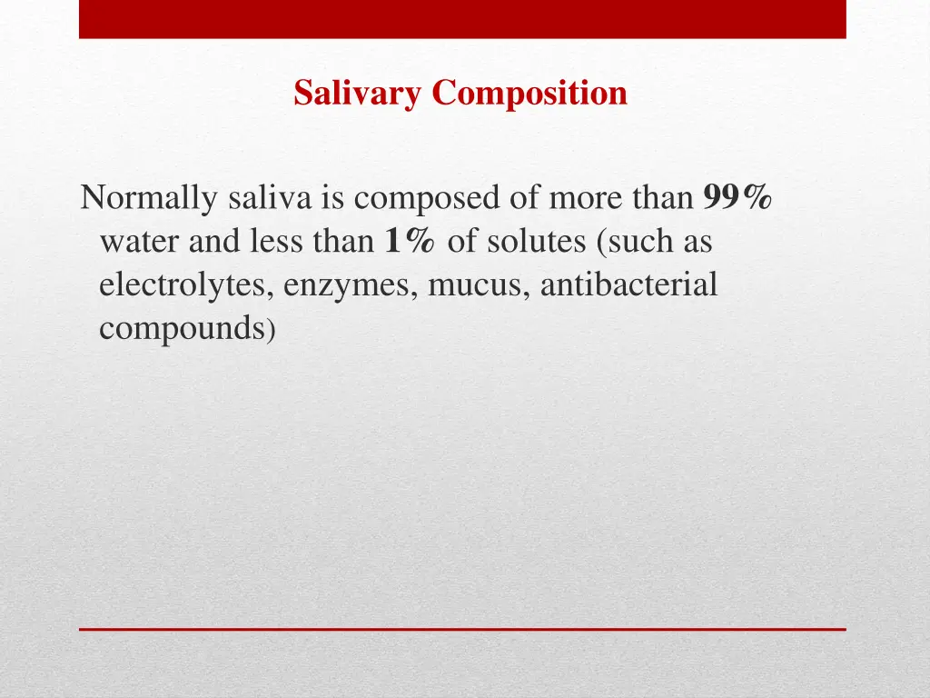 salivary composition