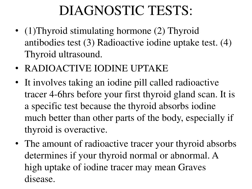 diagnostic tests