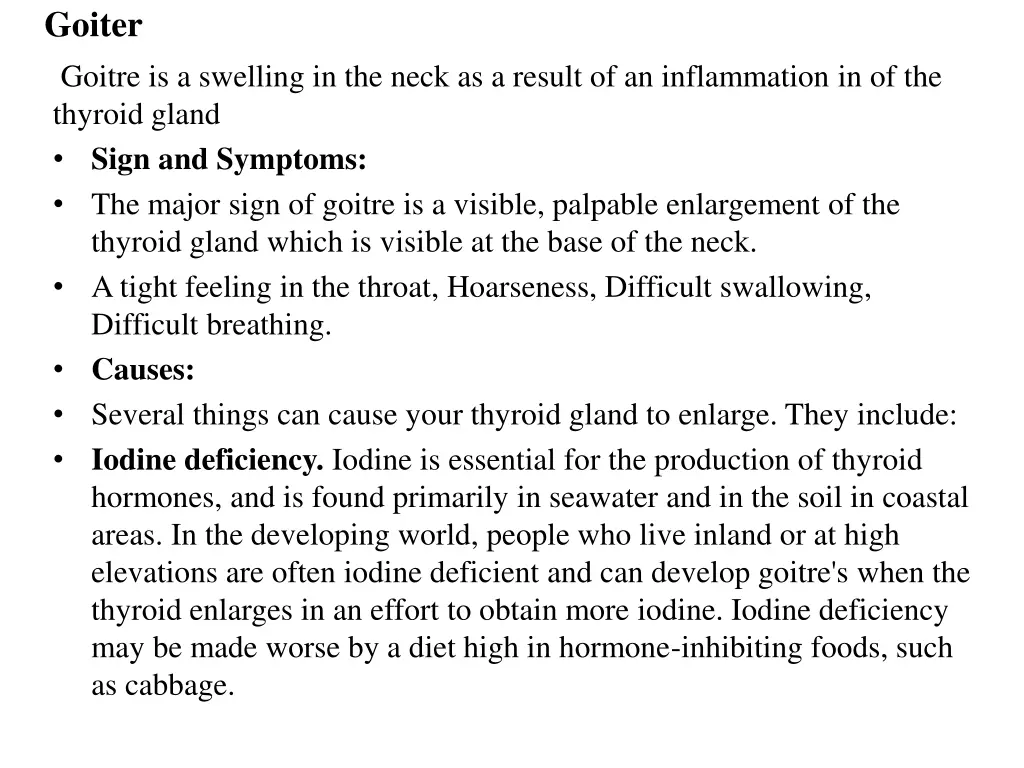 goiter goitre is a swelling in the neck