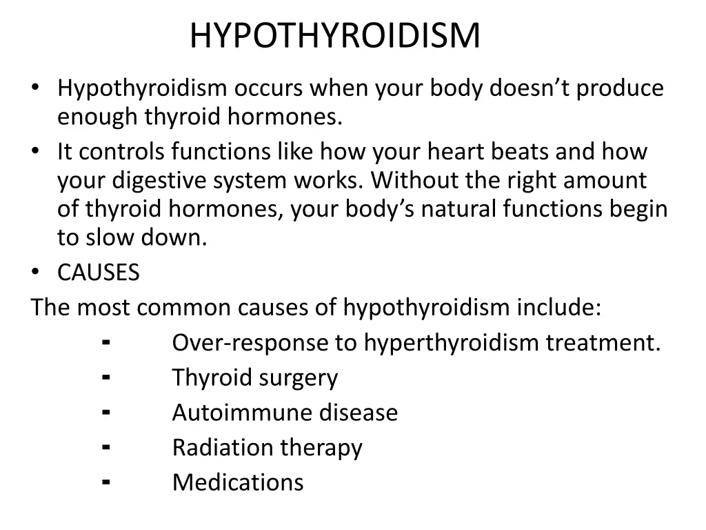 hypothyroidism