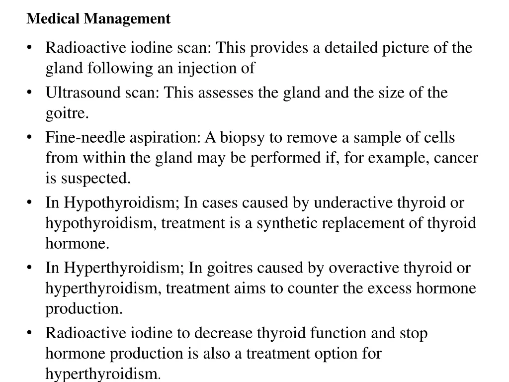 medical management