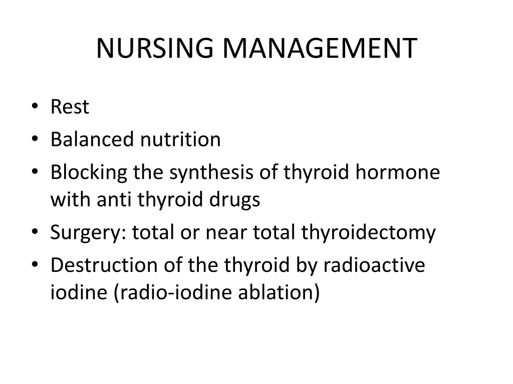 nursing management